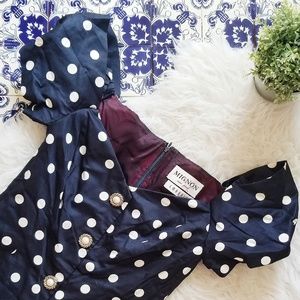 MIGNON vintage polka dot & bow dress